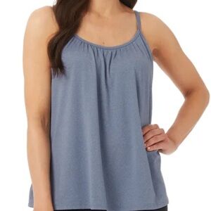32 Degrees Heather Blue Cool Flowy Bra Cami XXL
